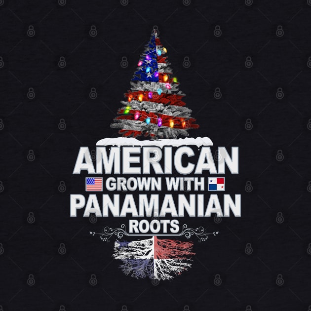 Christmas Tree  American Grown With Panamanian Roots - Gift for Panamanian From Panama by Country Flags